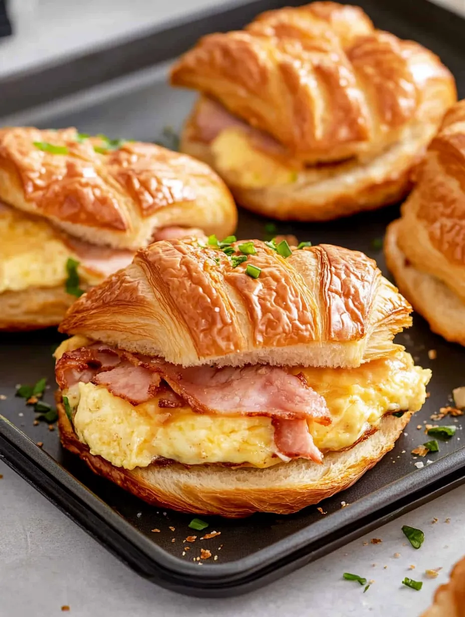 Croissant Breakfast Sandwiches Recipe