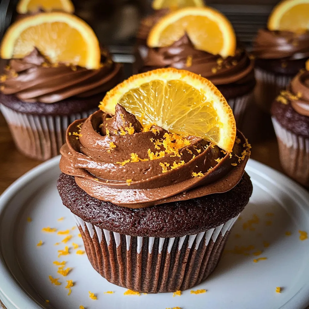 Tasty Orange Chocolate Cupcakes