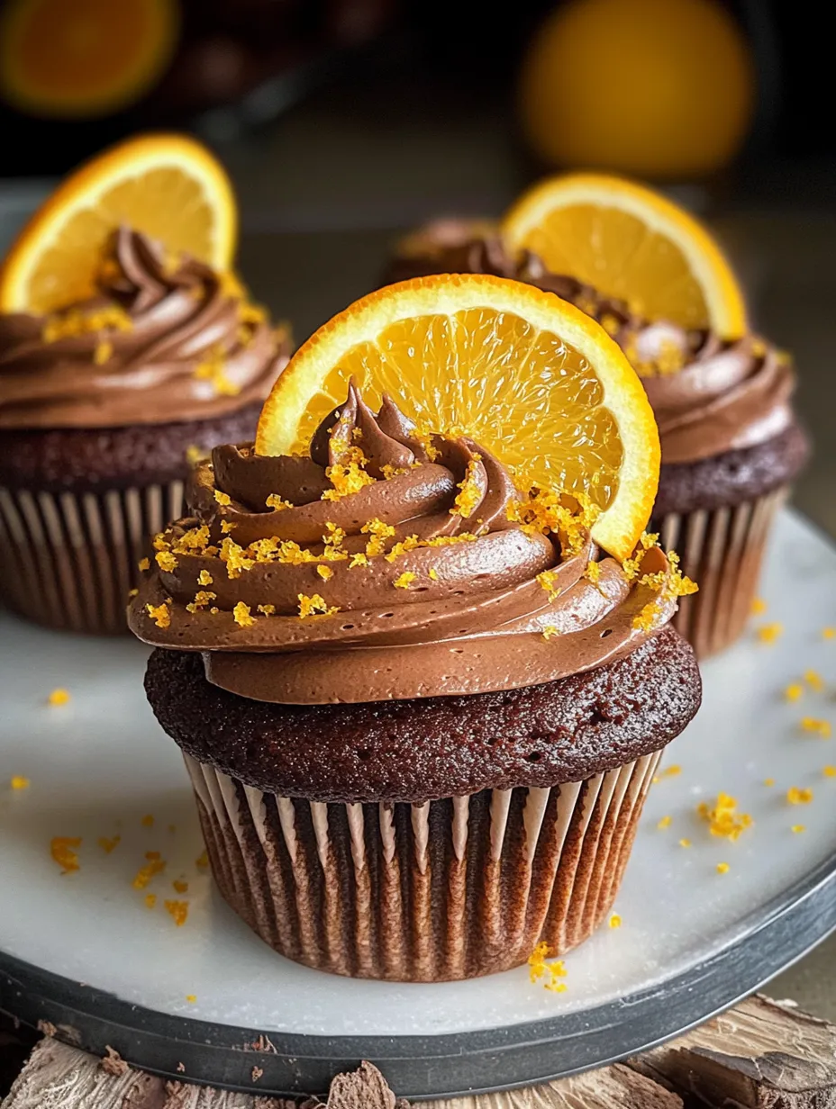 Orange Chocolate Cupcakes Surprise