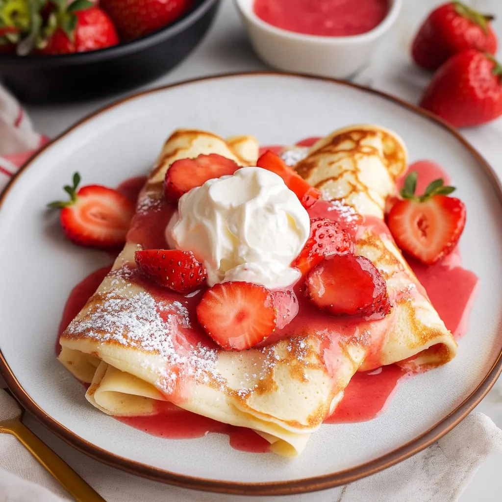 Sweet Strawberry Crepes
