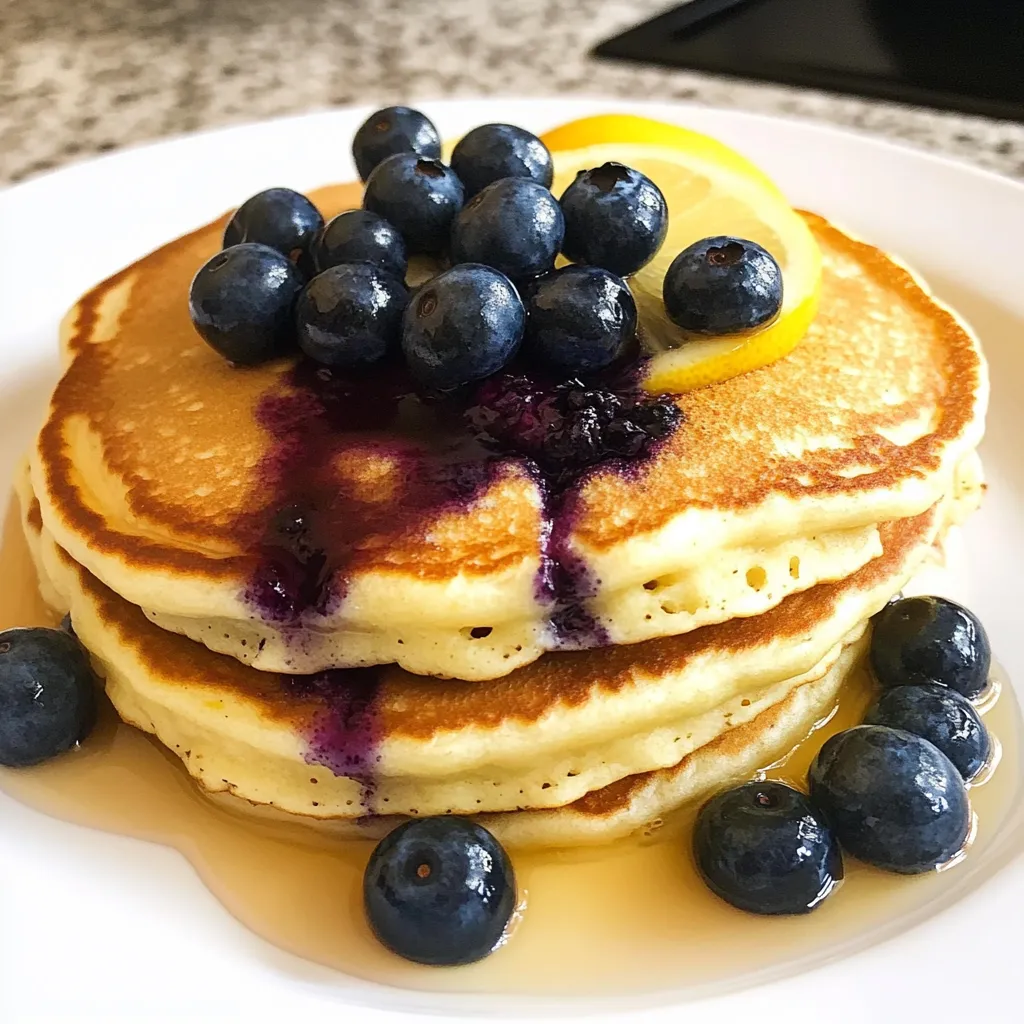 Fluffy Blueberry Lemon Pancakes