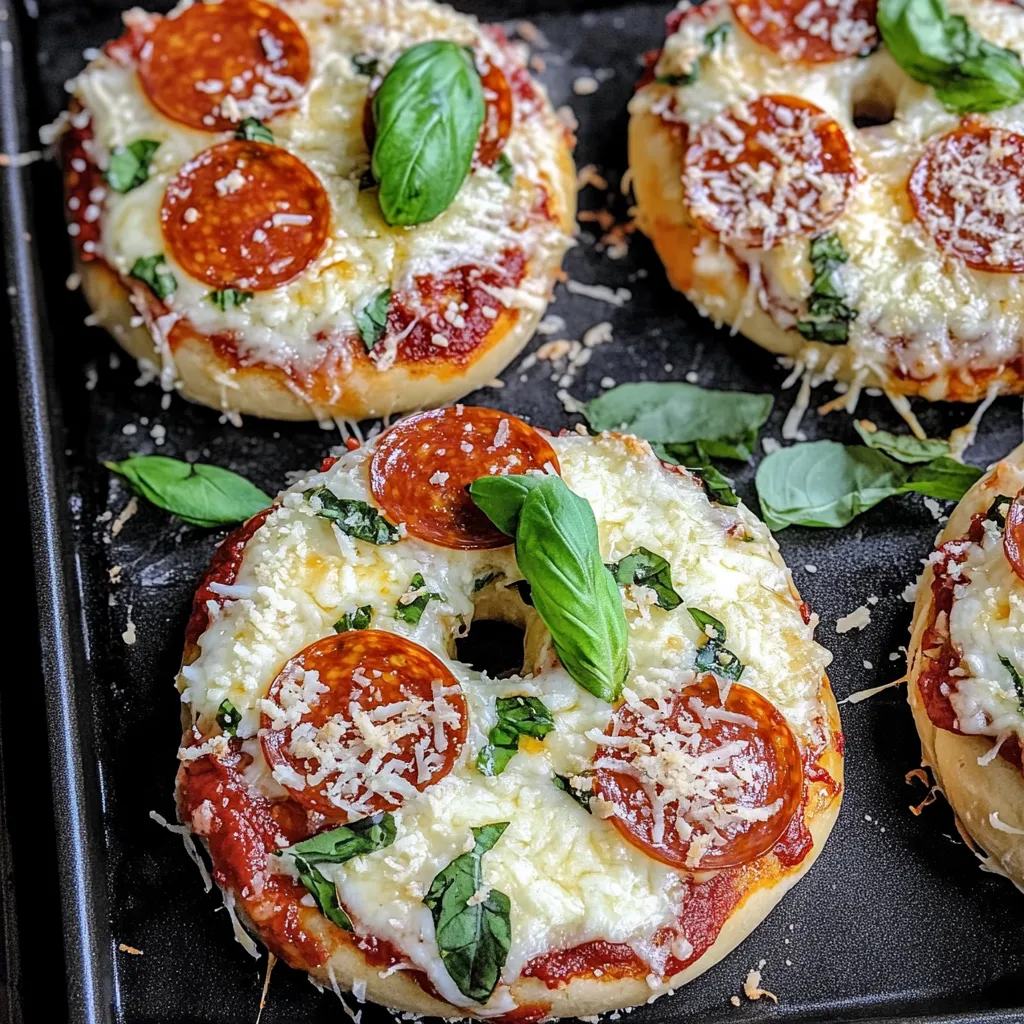 Giant Pizza Bagels