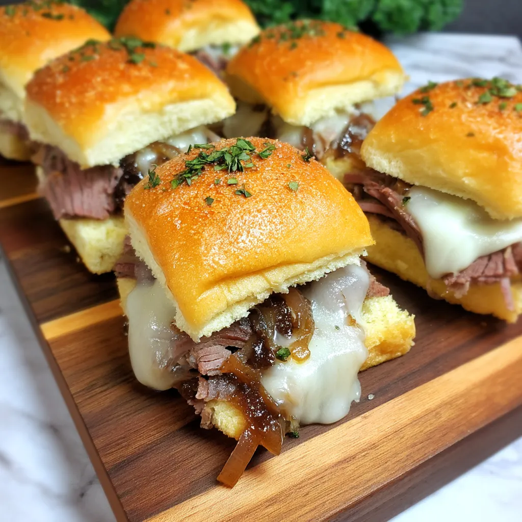 Roast Beef Sliders with Caramelized Onions