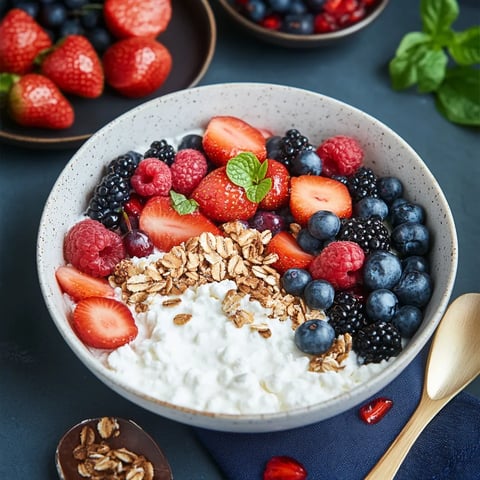 Fruits and Cottage Cheese