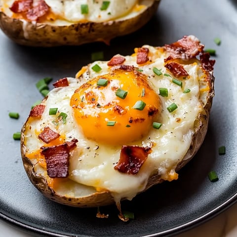 Loaded Breakfast Potatoes with Egg and Bacon