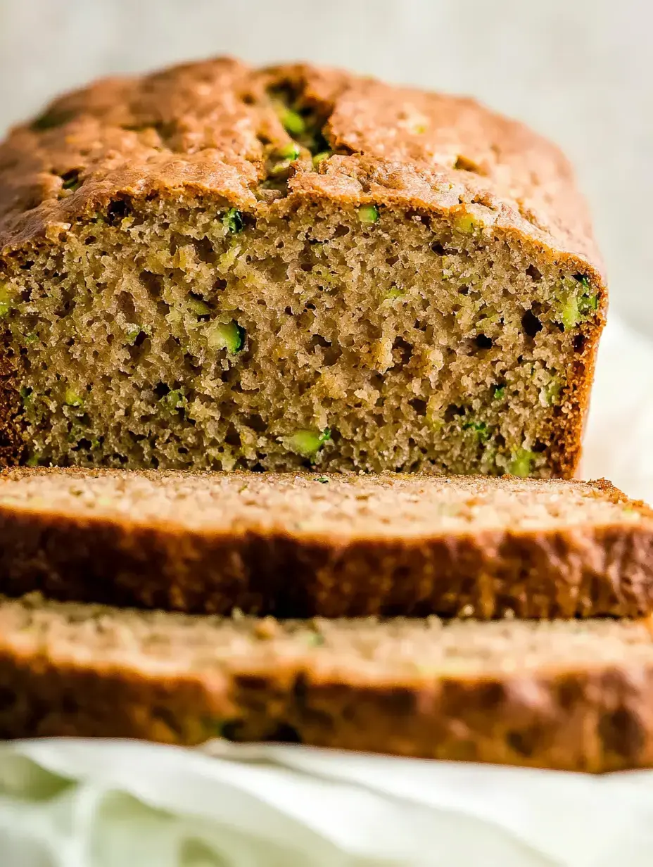 Zucchini bread on a board, plenty sliced and ready for sharing.