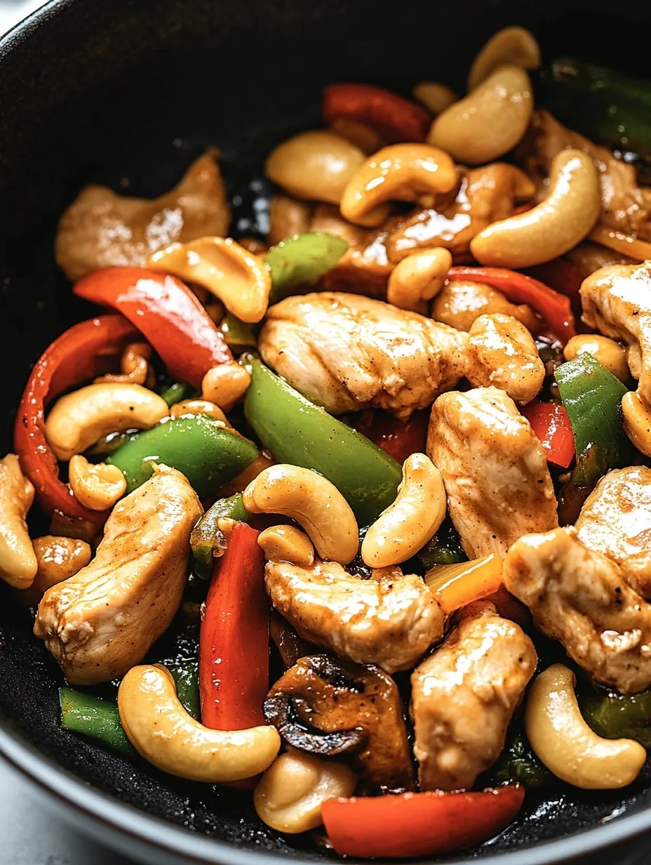 Cashew Chicken Stir Fry Pan Action