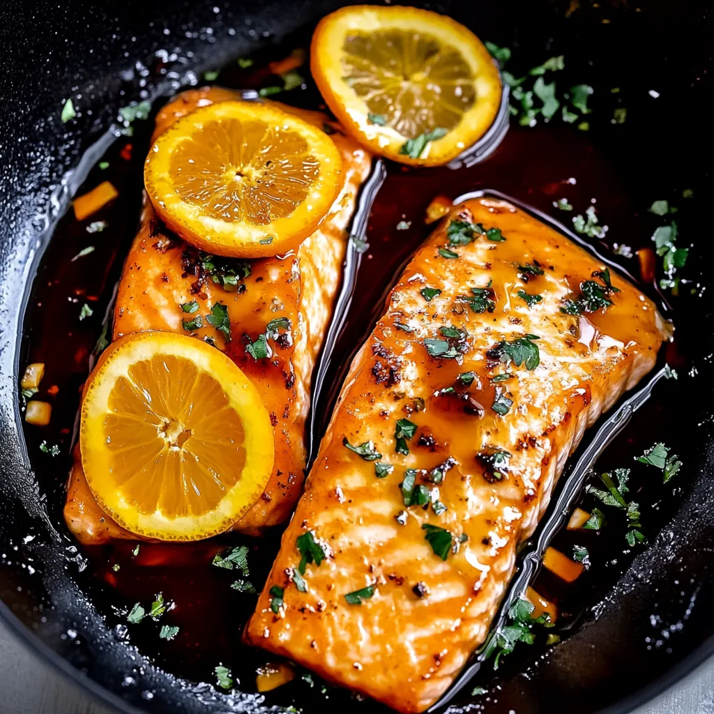 Salmon with Sweet Citrus Glaze