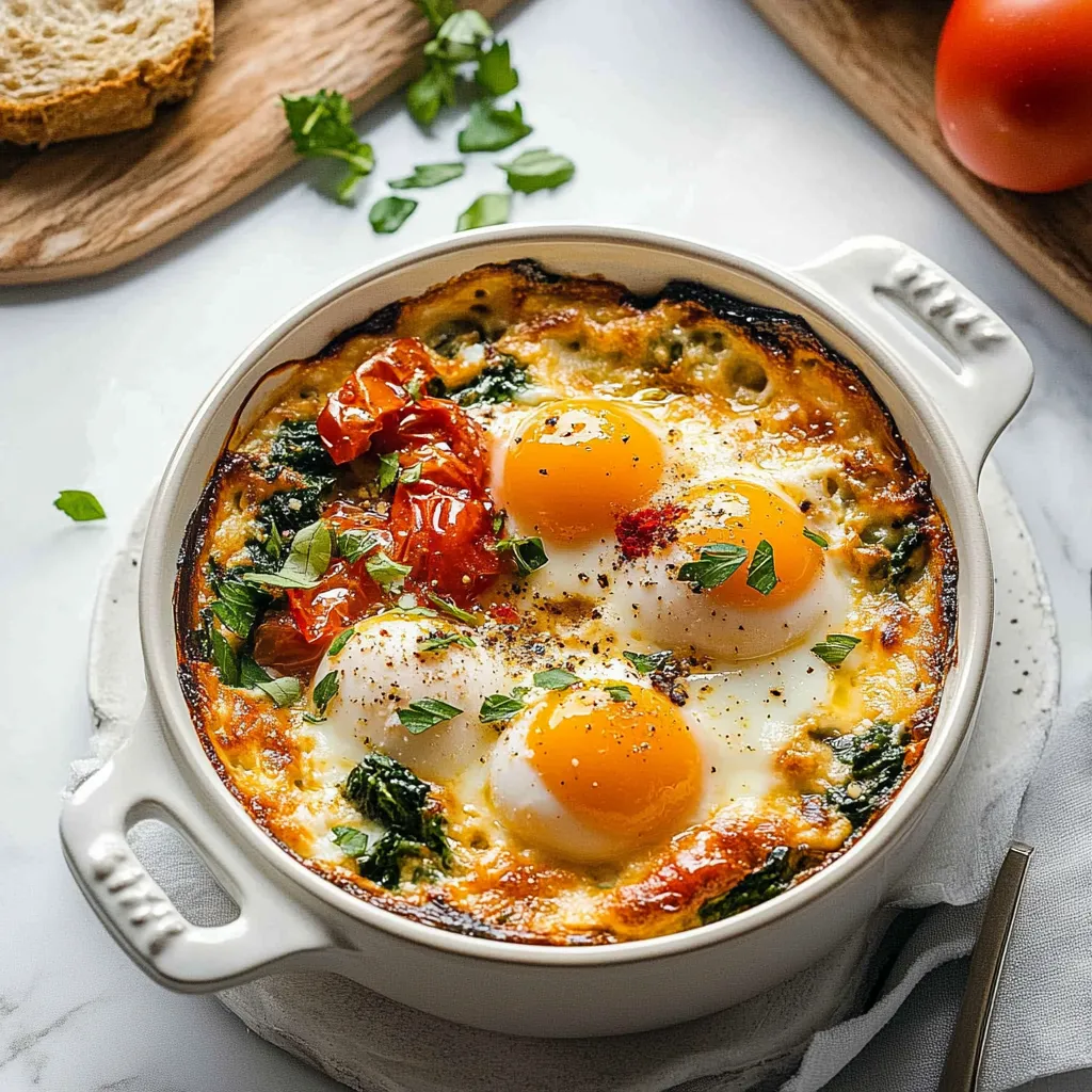 Delicious Baked Feta Eggs