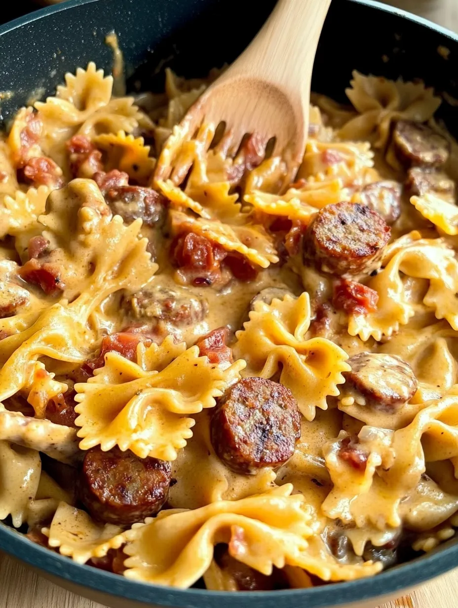 One Pot Creamy Cajun Sausage Pasta Recipe