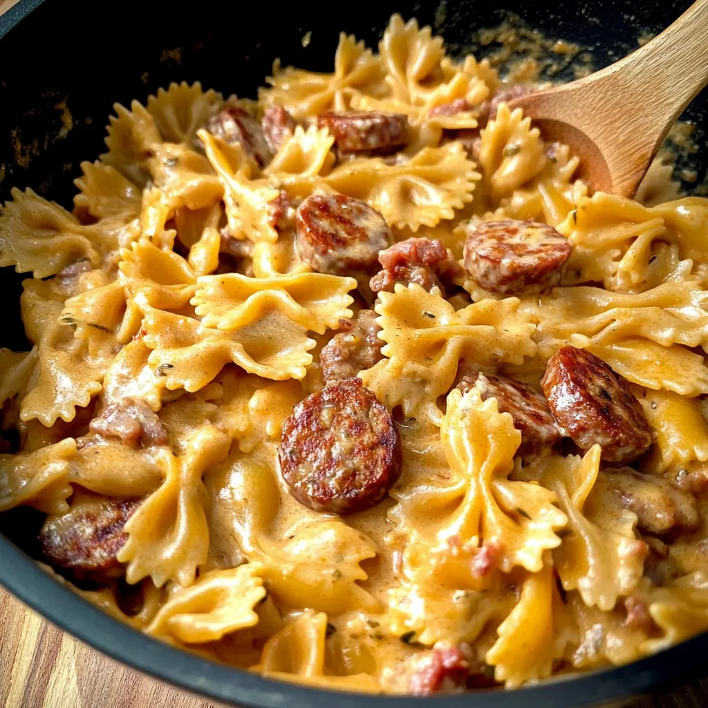 Easy One Pot Creamy Cajun Sausage Pasta