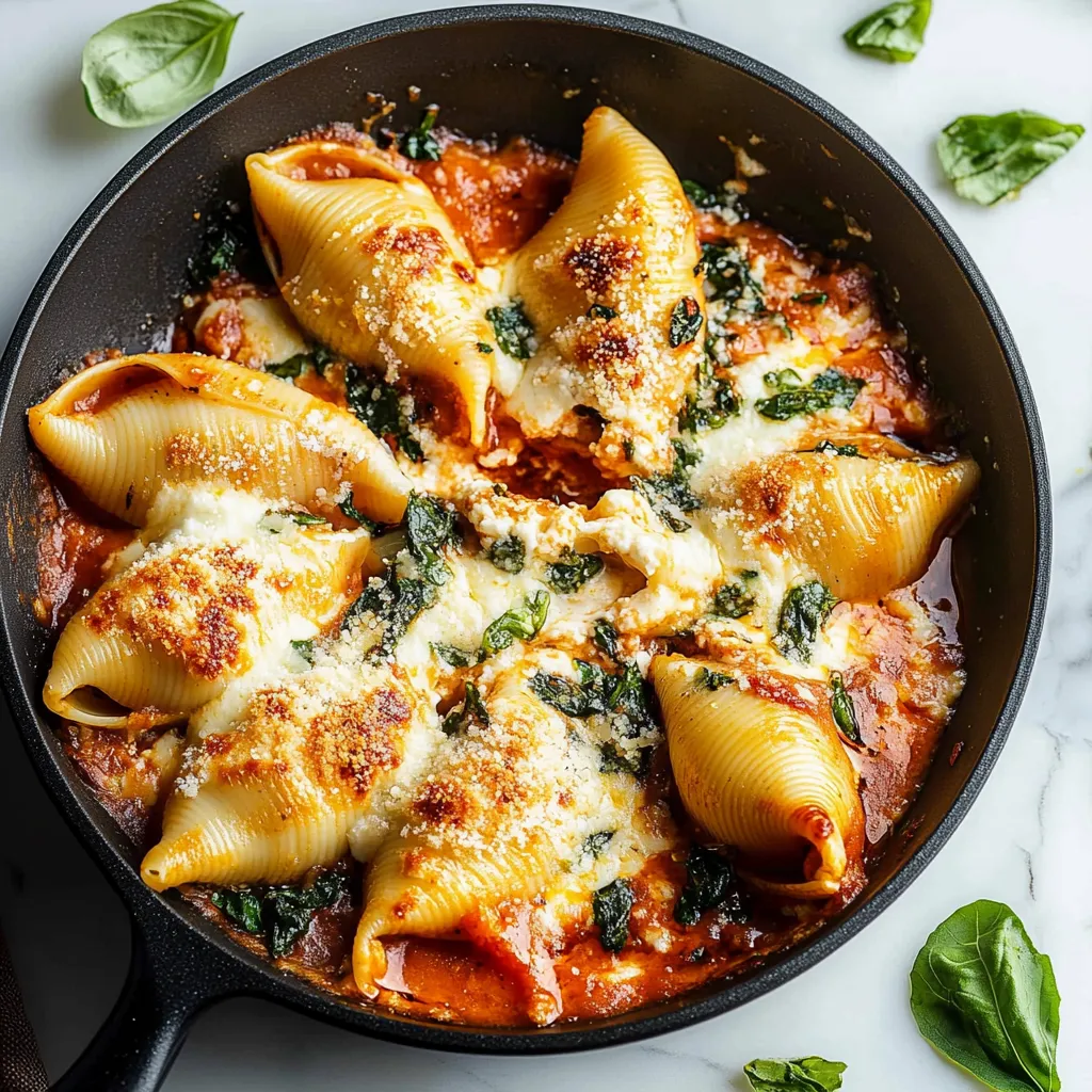 Easy Spinach & Ricotta Stuffed Shells Recipe