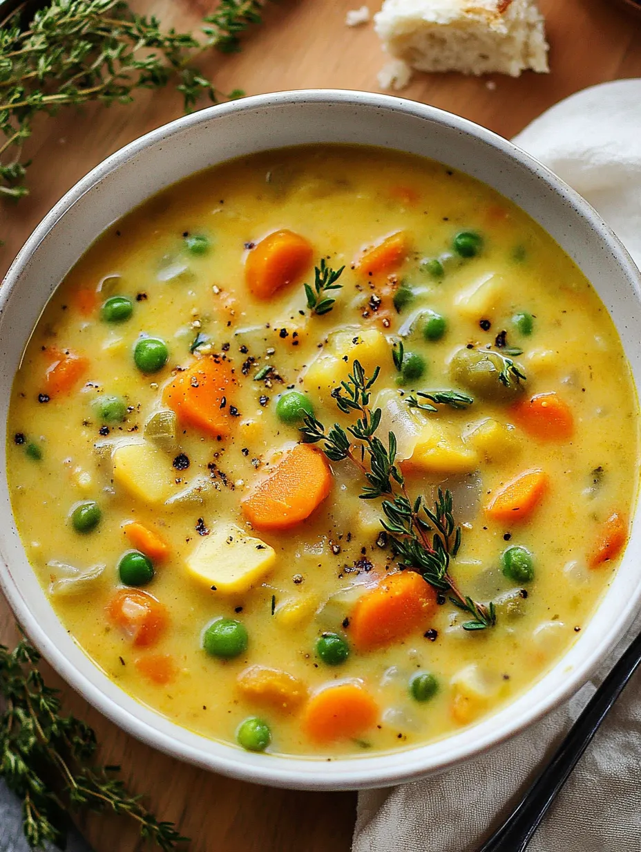 Easy One-Pot Creamy Vegetable Soup