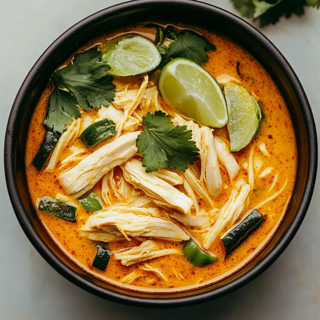 Coconut Curry Chicken Soup Bowl