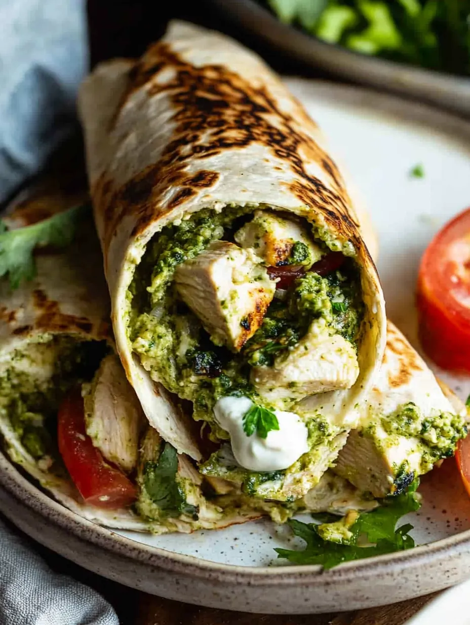Homemade Chicken Pesto Wraps