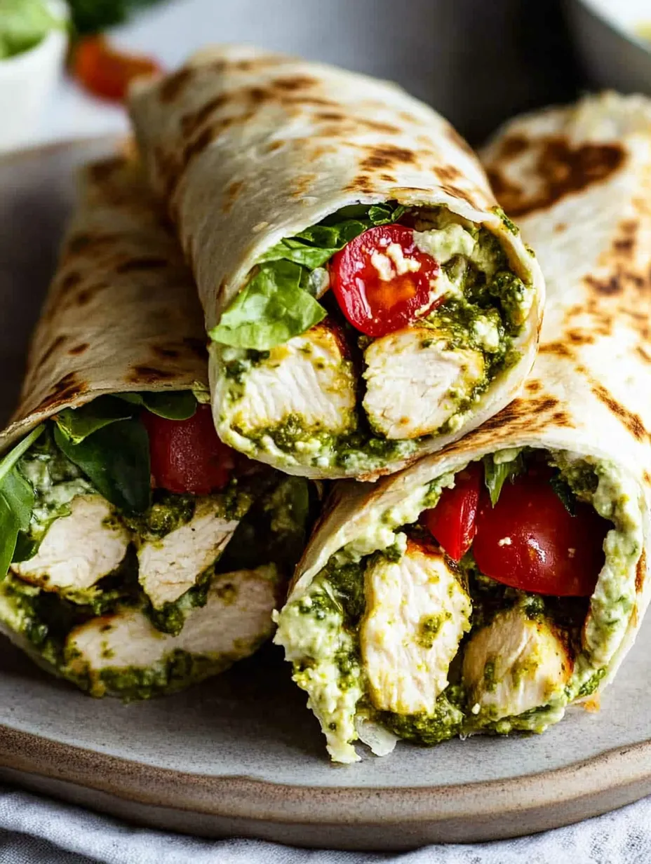 Pesto Chicken Wraps at Home