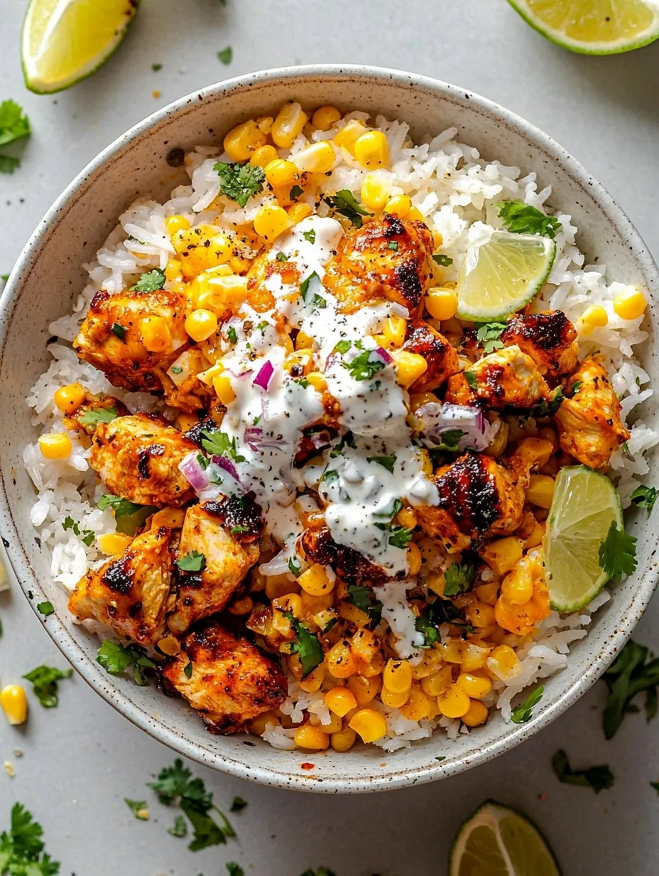 Street Corn Chicken Rice Bowl