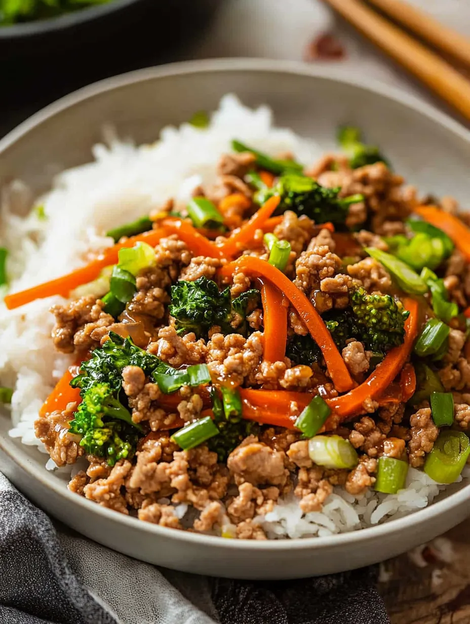 Simple Ground Turkey Teriyaki Stir Fry