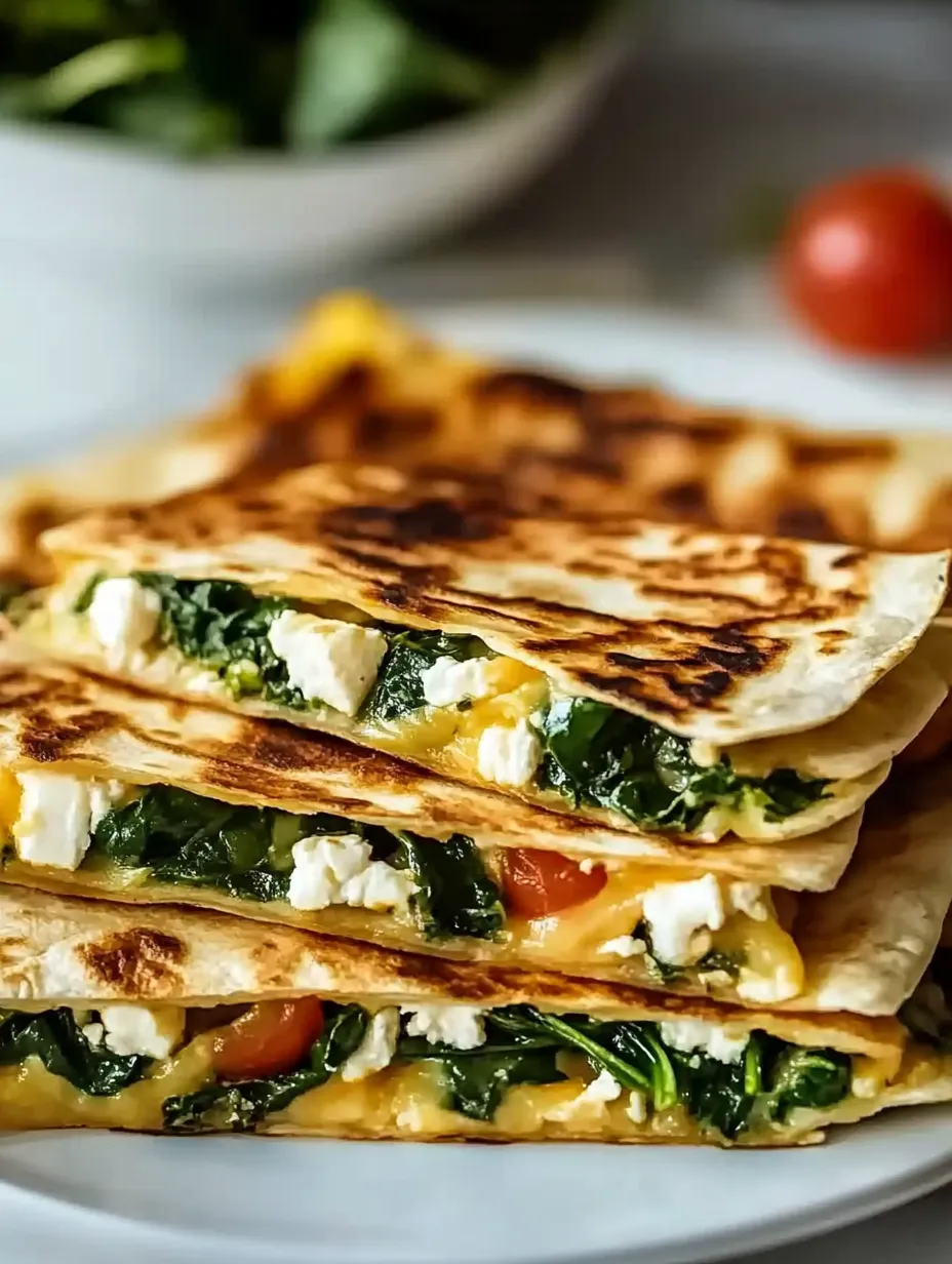 Quick Spinach and Feta Quesadillas