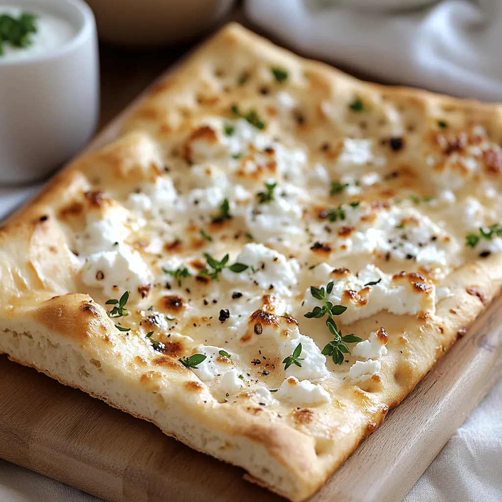 2-Ingredient Flatbread with Cottage Cheese