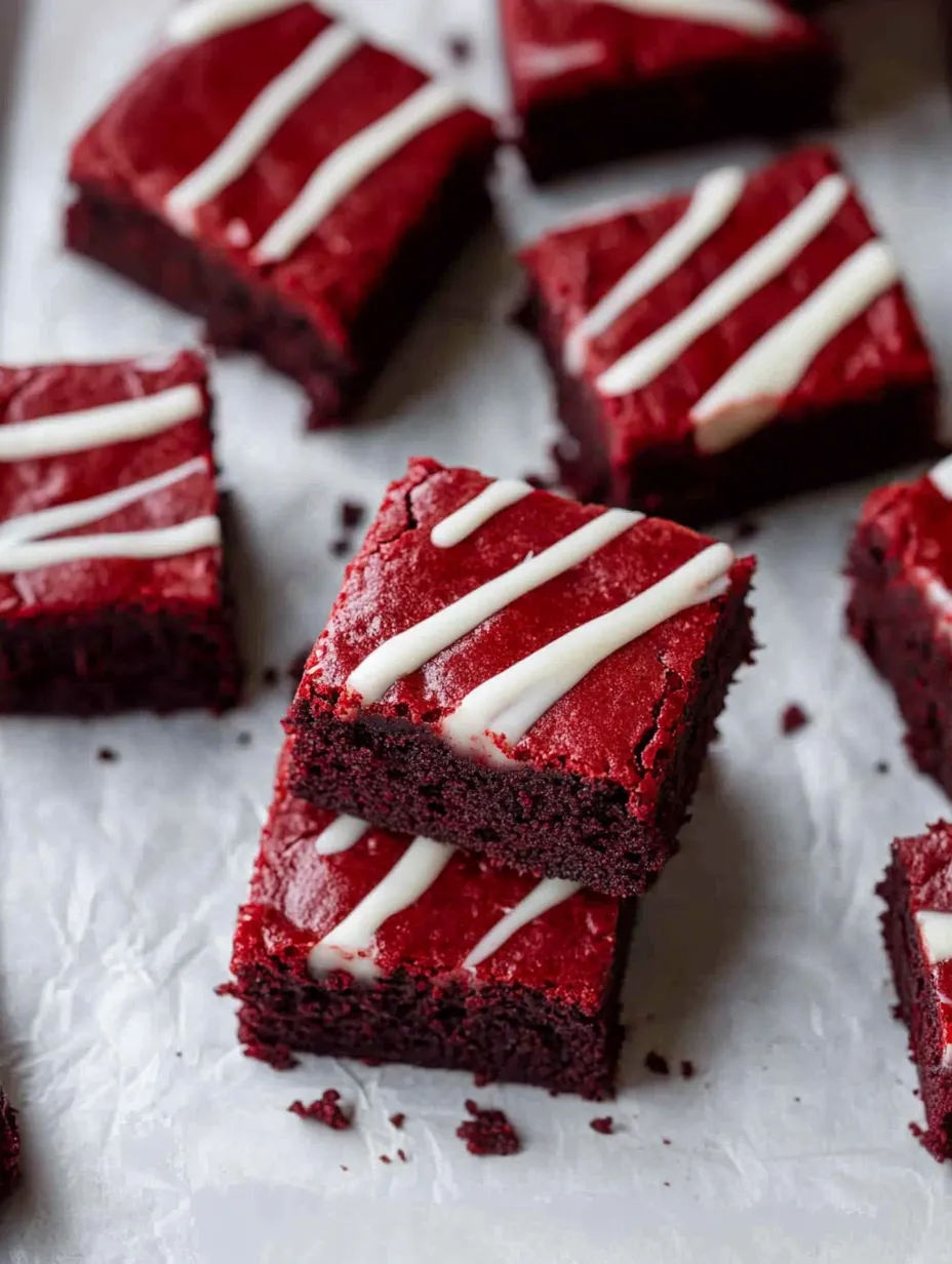 Ultimate Fudgy Red Velvet Brownies