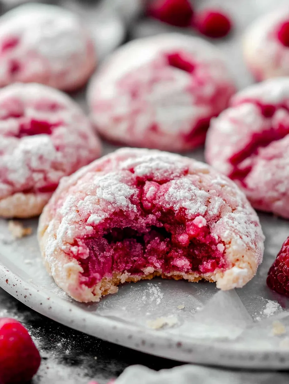 Raspberry Cookies Closeup