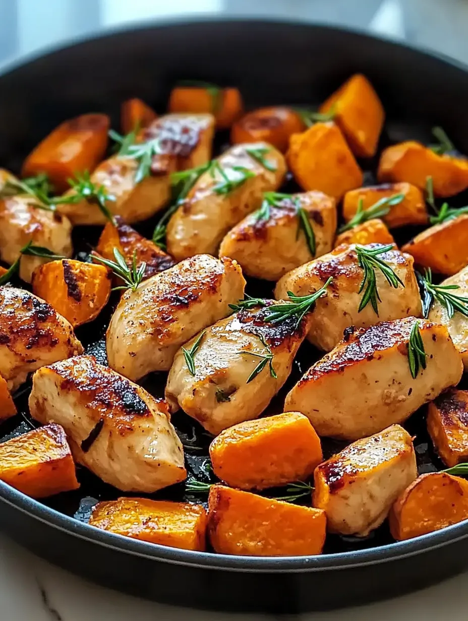 One-Pan Chicken and Sweet Potato Skillet Meal