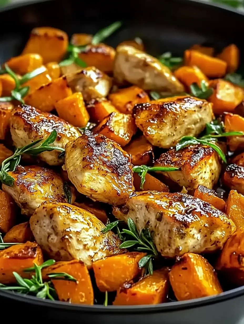 Simple One-Pan Chicken and Sweet Potato Skillet