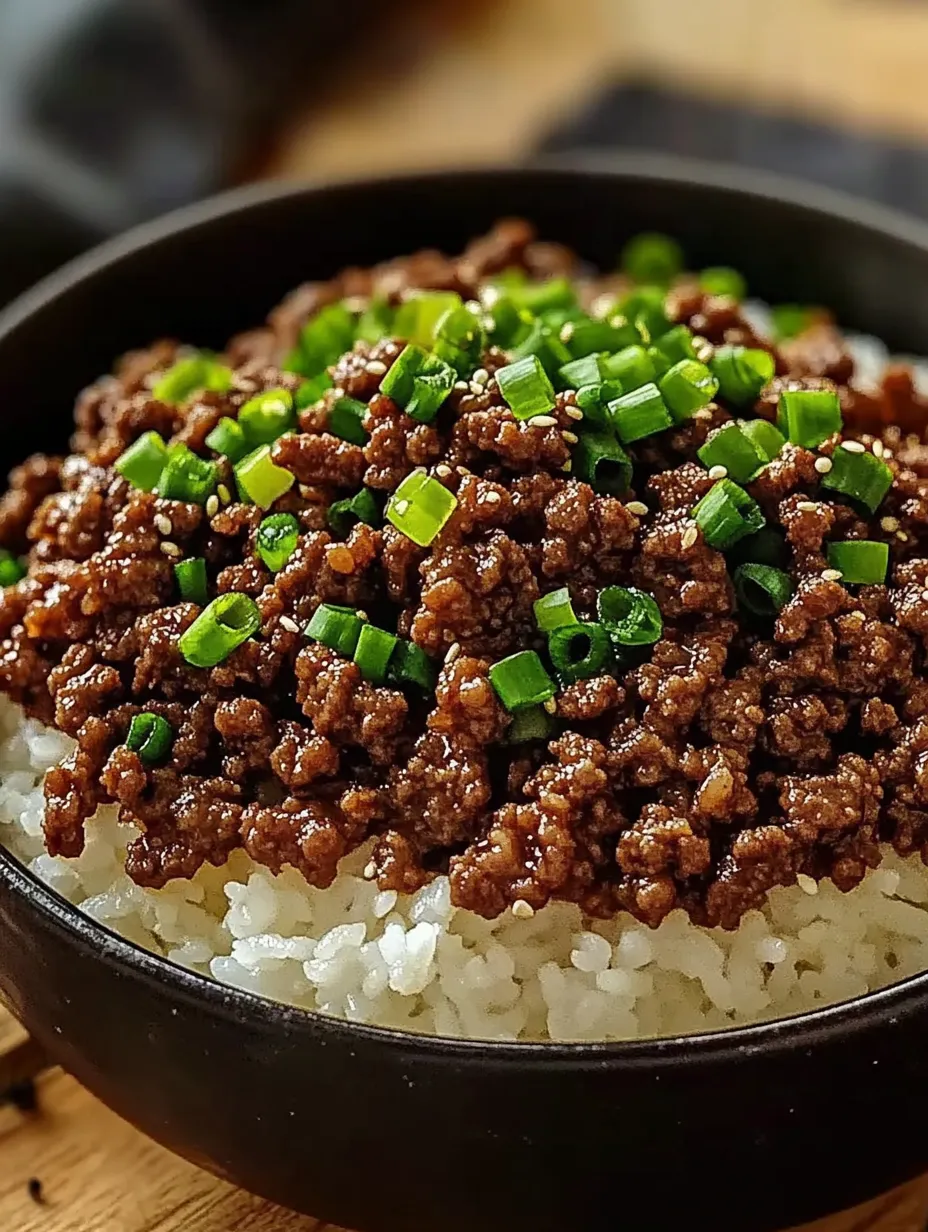 Tasty Korean Ground Beef Bowl Meal