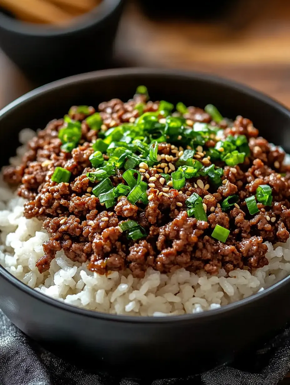 Simple and Tasty Korean Ground Beef Bowl