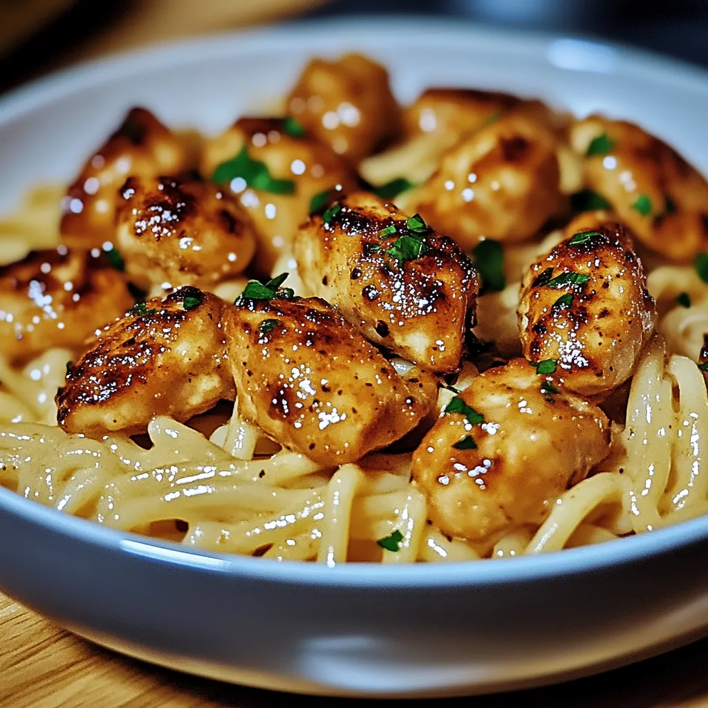Tender Chicken in Garlic Butter with Rich Parmesan Pasta