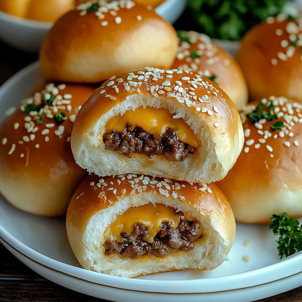 Cheesy Garlic Burger Bombs