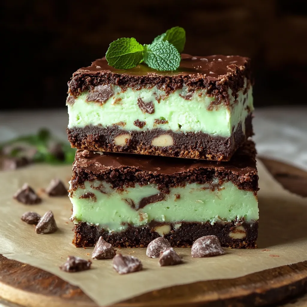 Chocolate Mint Layered Brownies