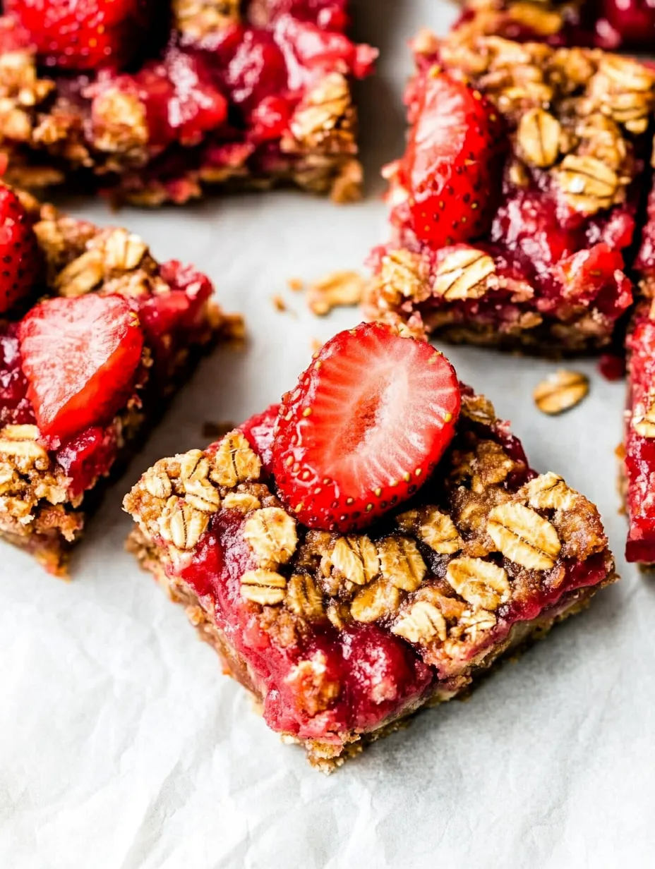 Healthy Strawberry Oatmeal Bars