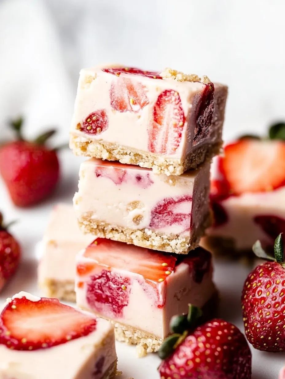 Easy Strawberry Cheesecake Bars dessert