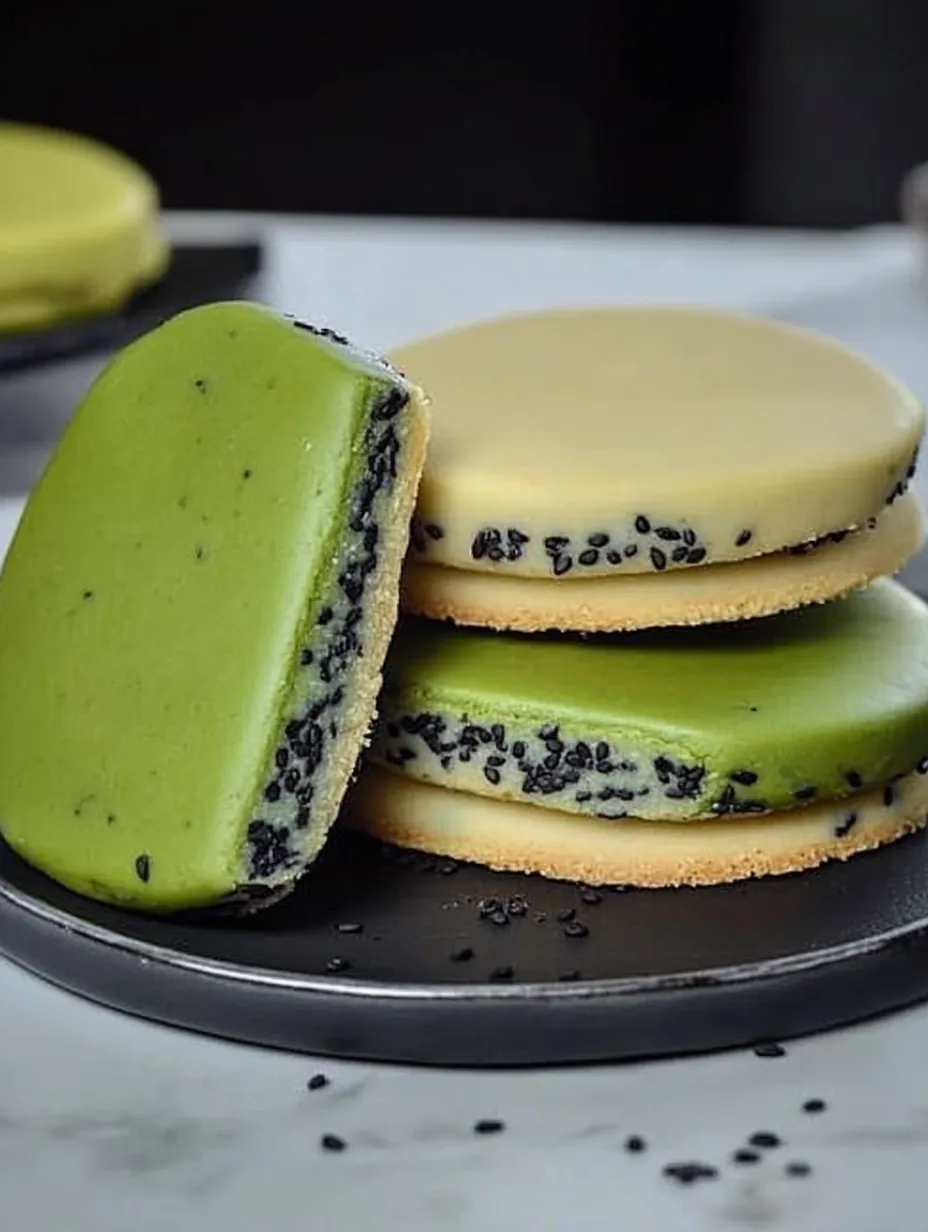 Black Sesame Matcha Shortbread recipe