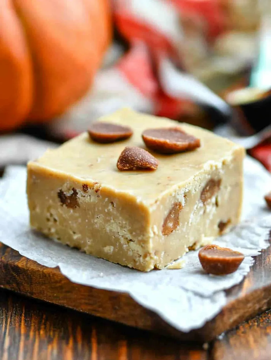 Microwave Pumpkin Spice Fudge Cinnamon Chip treat