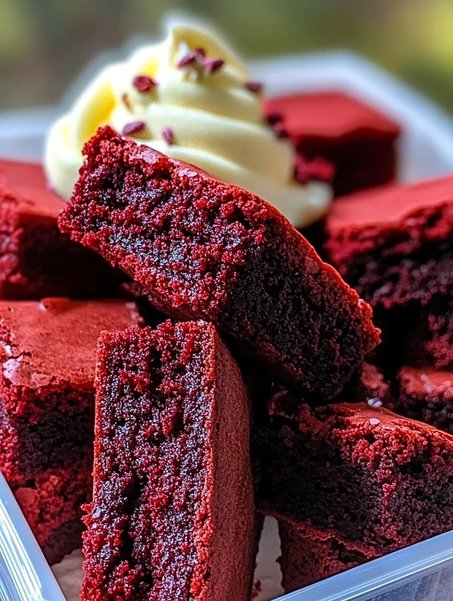 Easy Homemade Red Velvet Brownie Dippers and Cheesecake Dip treat