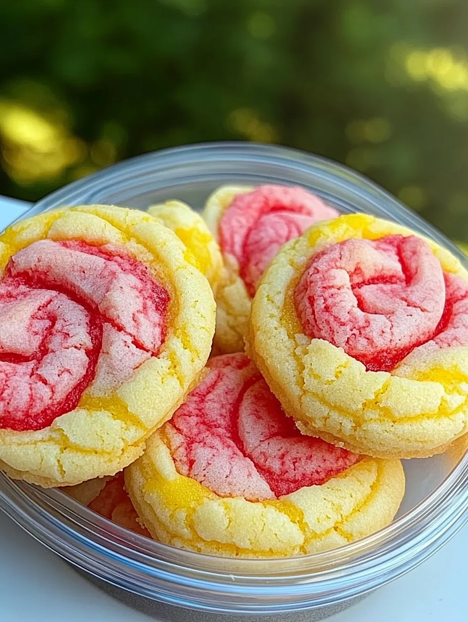 Easy Strawberry Lemon Poundcake Cookies recipe
