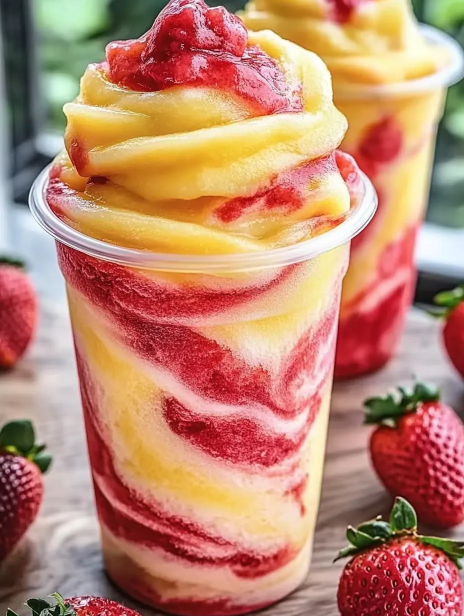 Pineapple Strawberry Swirled Slushies mix