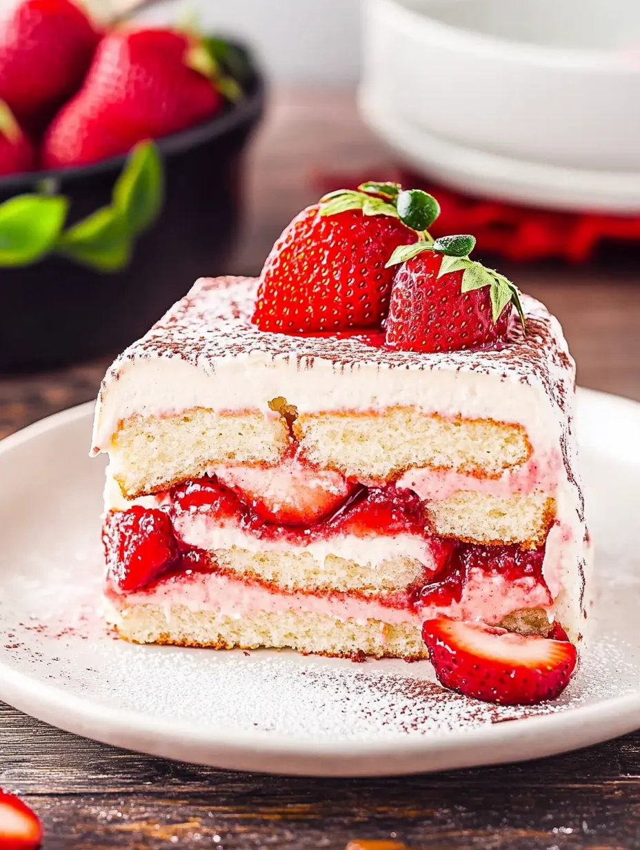 Strawberry Tiramisu dessert