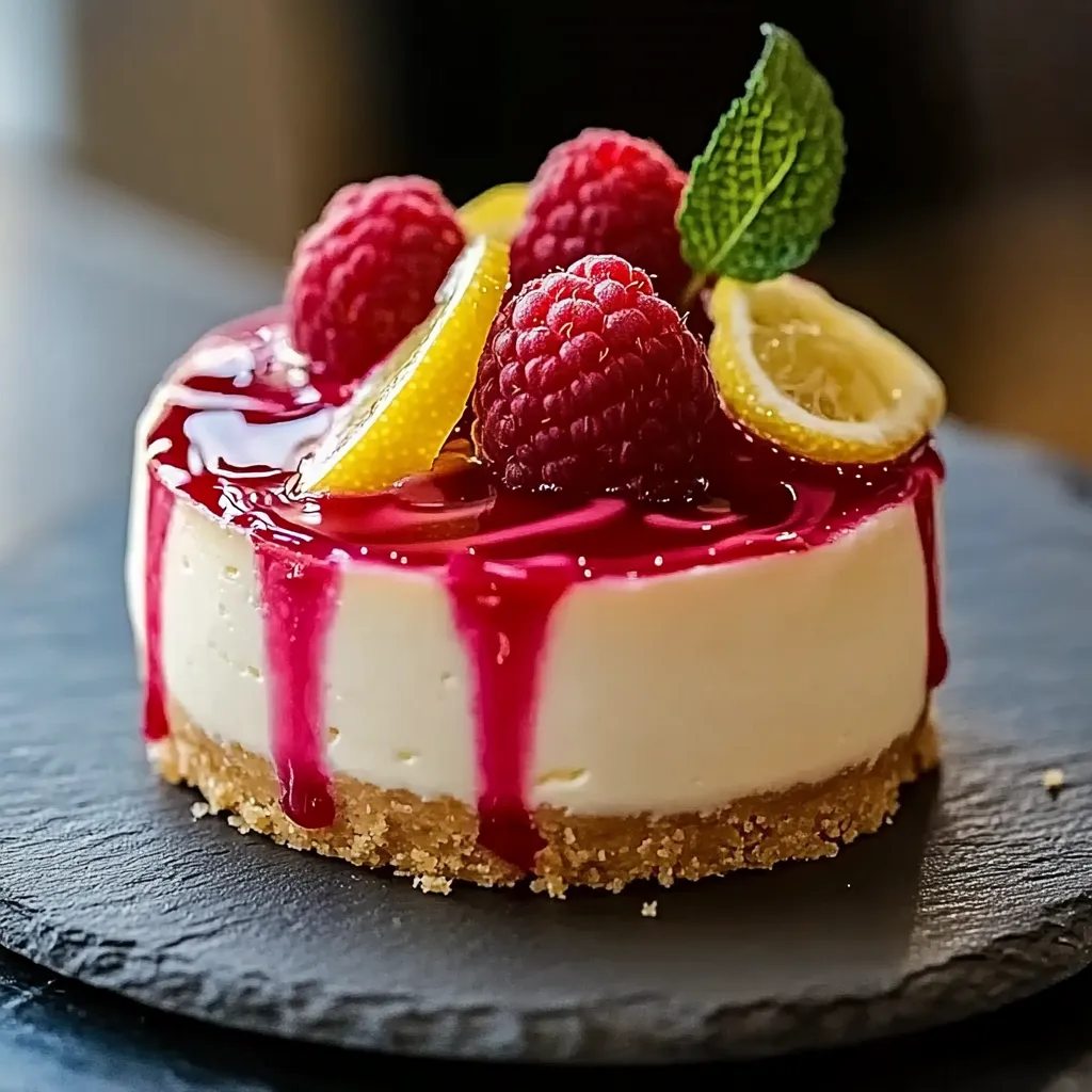 Raspberry Lemon No-Bake Cheesecake