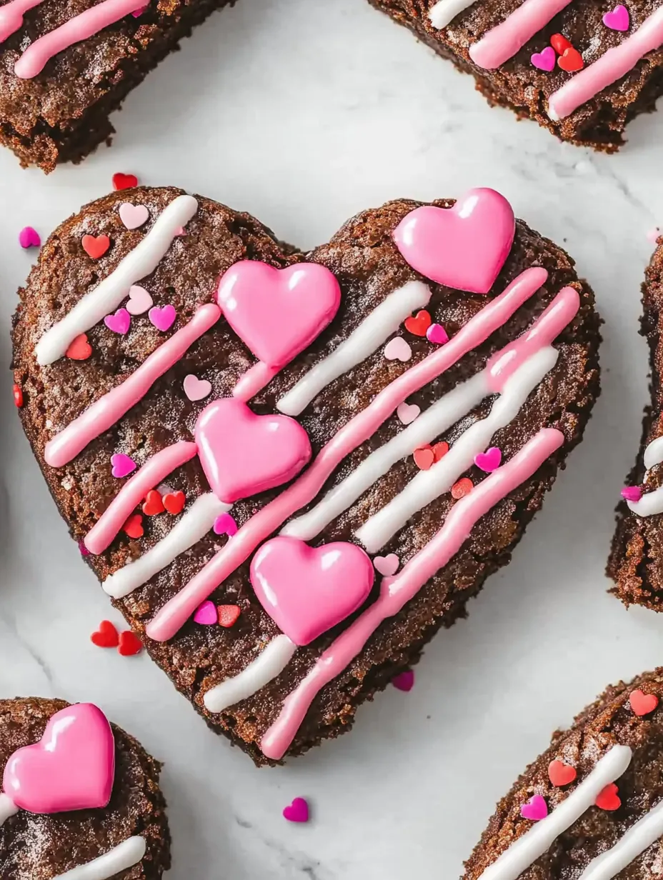 Heart Shaped Brownies Golden Edges