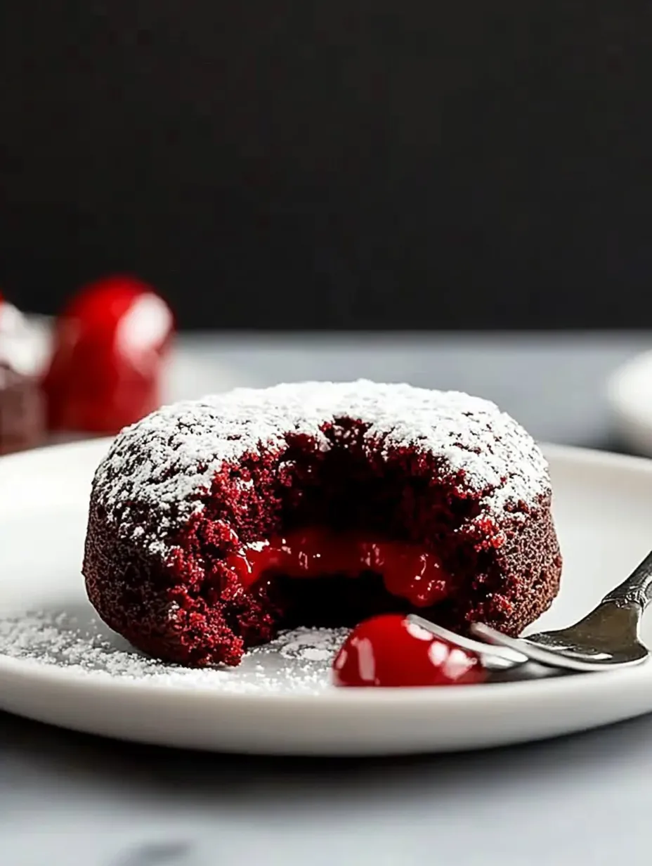Molten Red Velvet Cakes