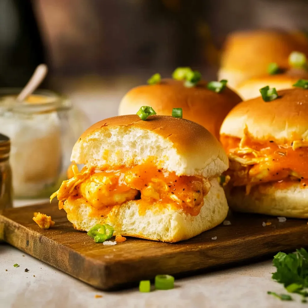 Buffalo Chicken Sliders On A Pan