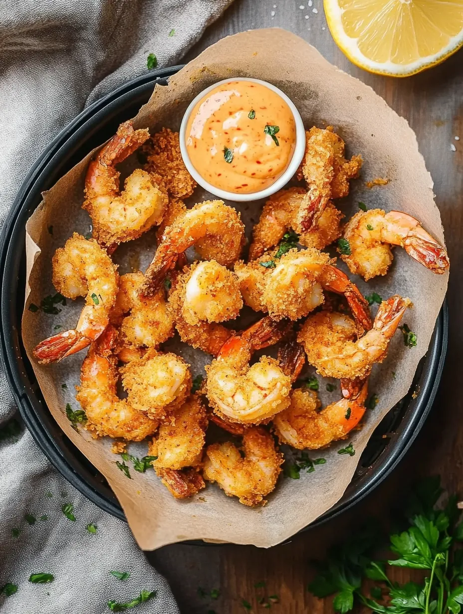 Easy Air Fryer Fried Shrimp with Sriracha Mayo Recipe