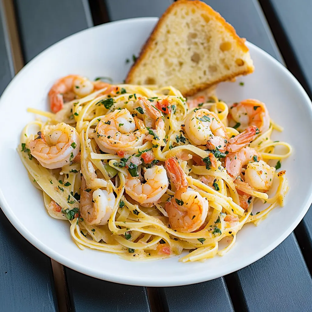 Pasta with Shrimp Scampi Sauce