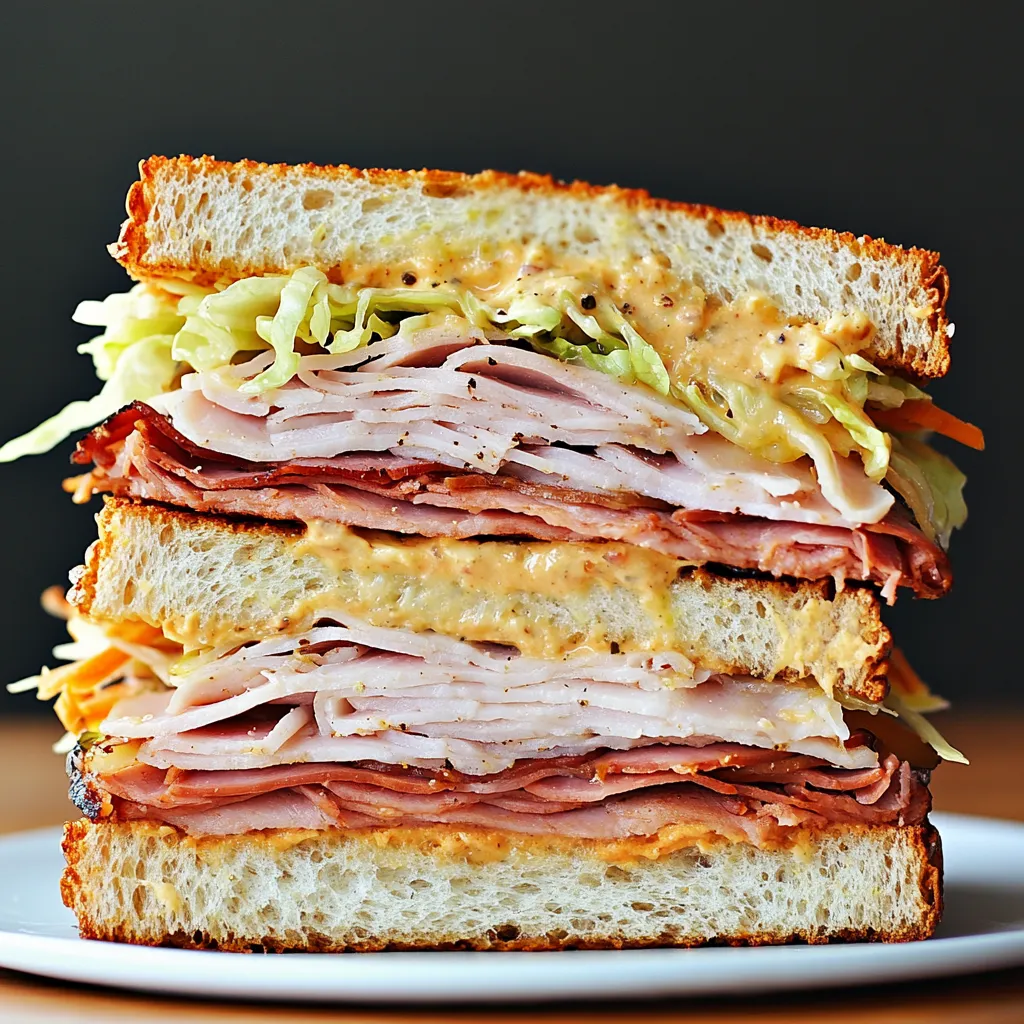Delicious Stacked Deli Sandwich