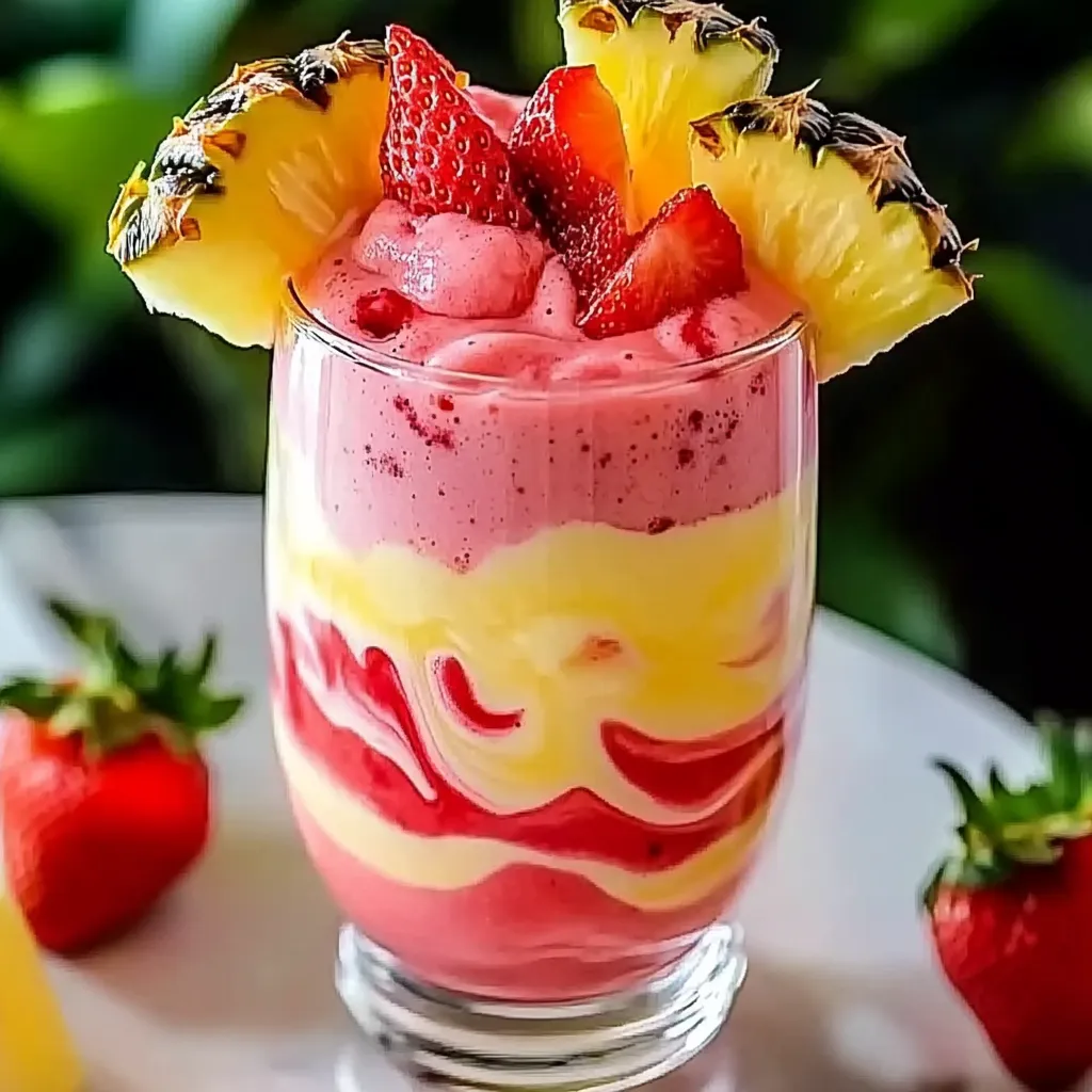 Fruity Tropical Strawberry Drink