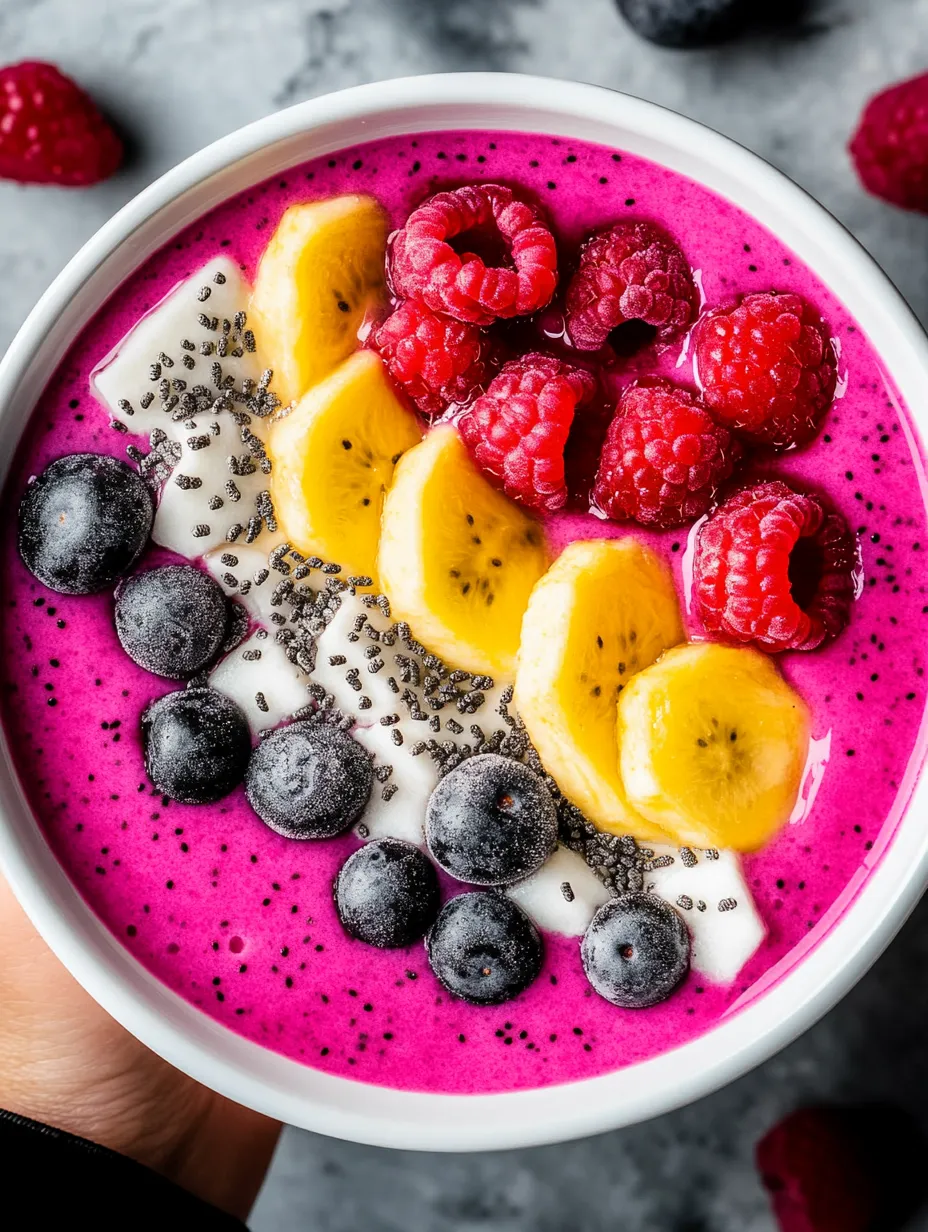 Dragon Fruit Smoothie Bowl Instructions
